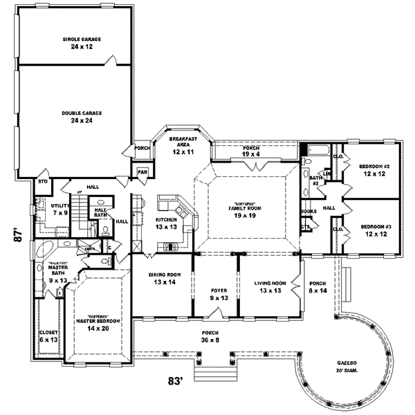 Traditional Floor Plan - Main Floor Plan #81-625