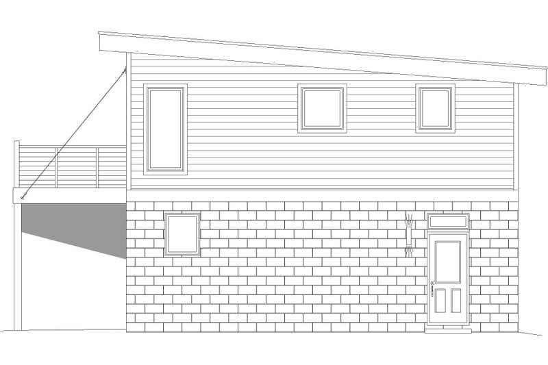 House Blueprint - Exterior - Other Elevation 1 for Contemporary House Plan #932-296 - 1 bed, 1 bath