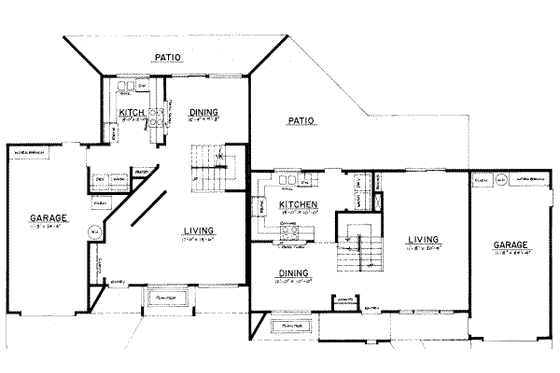 Floor Plan - Main Floor for Modern House Plan #303-133 - 2 bed, 1 bath