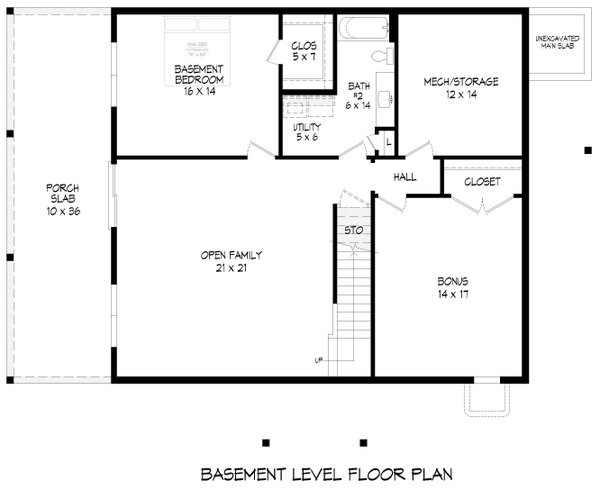 Home Plan - Country Floor Plan - Lower Floor Plan #932-1315