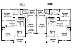 Floor Plan - Main Floor for Craftsman House Plan #124-709 - 3 bed, 2 bath