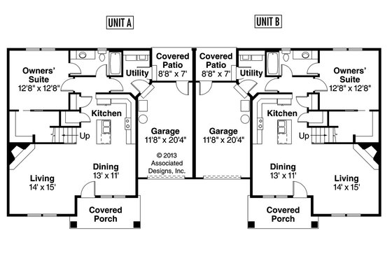 Floor Plan - Main Floor for Craftsman House Plan #124-709 - 3 bed, 2 bath