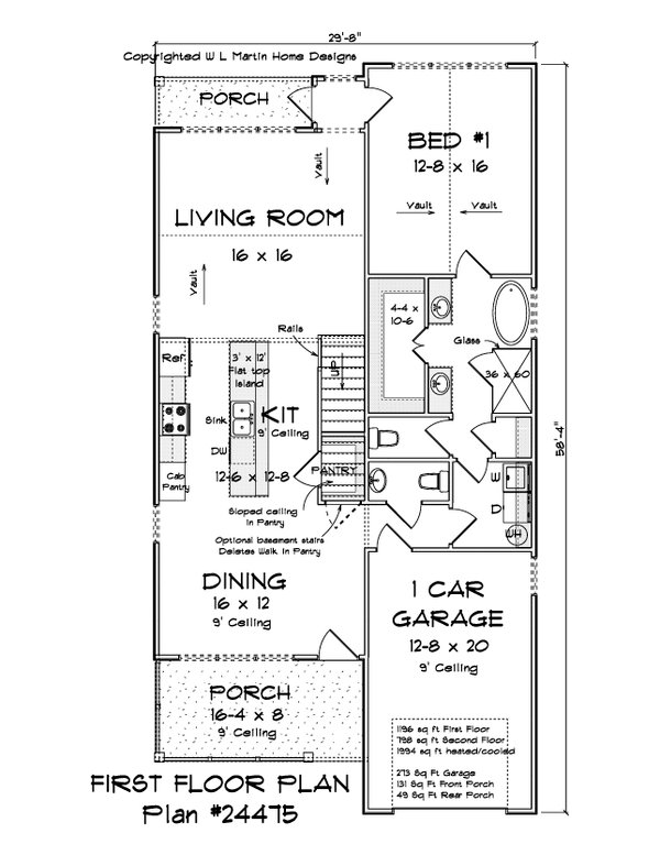 Home Plan - Cottage Floor Plan - Main Floor Plan #513-2268