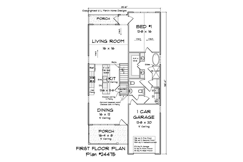 House Design - Floor Plan - Main Floor 1 for Cottage House Plan #513-2268 - 4 bed, 2.5 bath