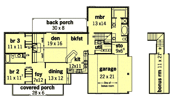 Traditional Floor Plan - Main Floor Plan #16-185