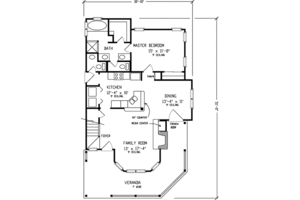 Floor Plan - Main Floor for Country House Plan #410-114 - 3 bed, 2.5 bath