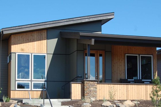 Exterior - Front Elevation 3 for Modern House Plan #895-31 - 3 bed, 2 bath