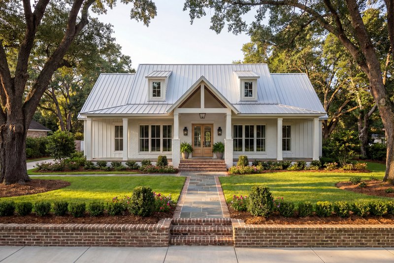 House Blueprint - Farmhouse Exterior - Front Elevation Plan #430-422