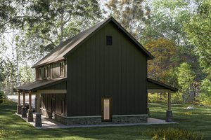 Exterior - Rear Elevation for Barndominium House Plan #455-345 - 3 bed, 3 bath