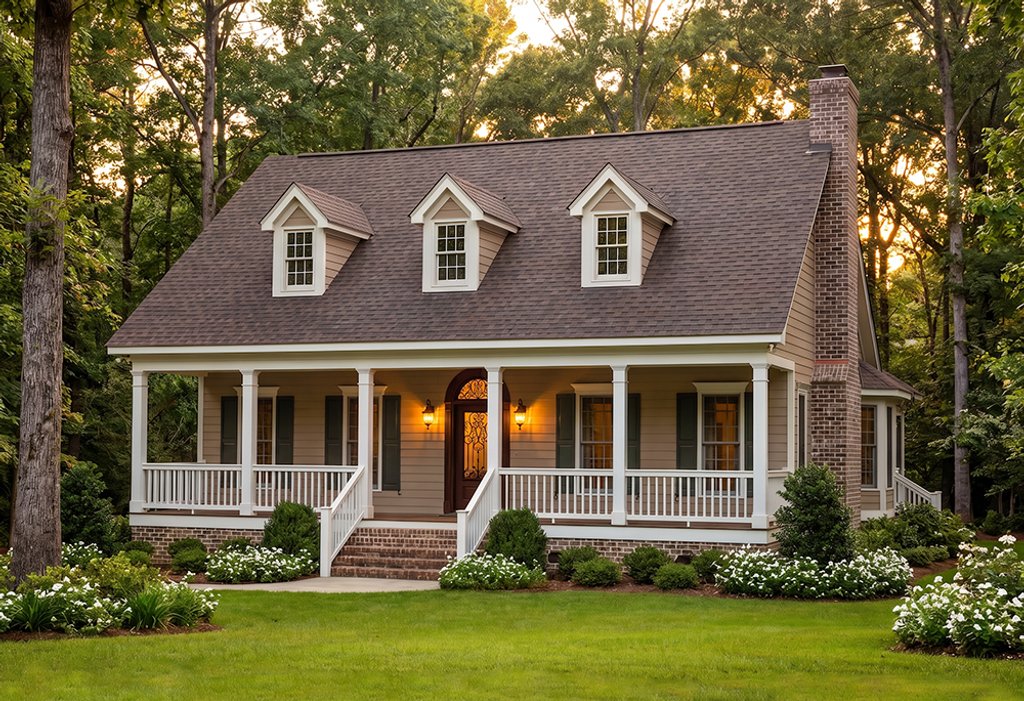 Exterior - Front Elevation 2 for Southern House Plan #406-254 - 3 bed, 2 bath