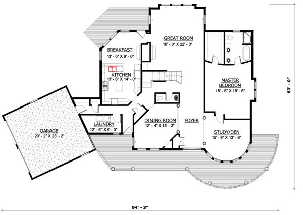 Traditional Floor Plan - Main Floor Plan #524-10