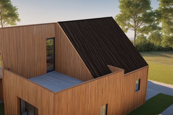 Exterior - Other Elevation 1 for Modern House Plan #542-13 - 3 bed, 2 bath