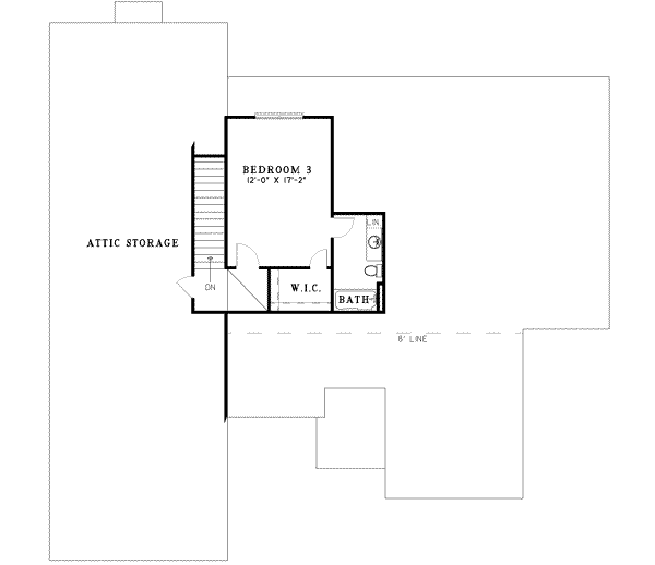 House Design - Southern Floor Plan - Upper Floor Plan #17-527