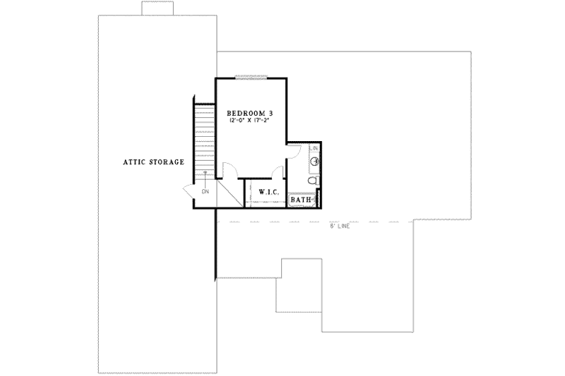 House Plan Design - Floor Plan - Upper Floor for Southern House Plan #17-527 - 3 bed, 3.5 bath