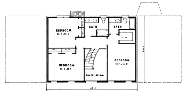 Classical Floor Plan - Upper Floor Plan #10-261
