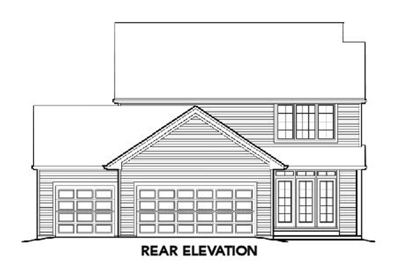 Home Plan - Exterior - Rear Elevation for Traditional House Plan #48-388 - 3 bed, 2.5 bath