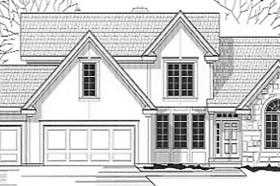 Exterior - Front Elevation for Traditional House Plan #67-392 - 3 bed, 2.5 bath