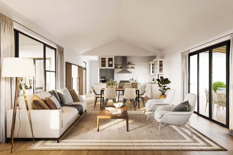 Dream House Plan - Interior - Family Room for Farmhouse House Plan #924-28 - 3 bed, 2.5 bath