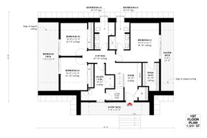 Floor Plan - Main Floor for Modern House Plan #933-16 - 3 bed, 2 bath