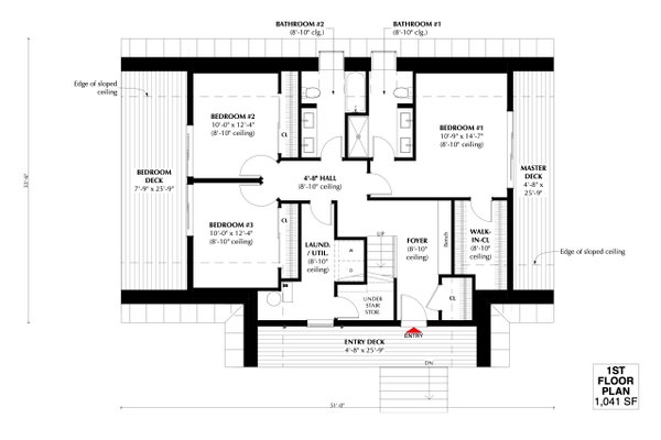 Modern Floor Plan - Main Floor Plan #933-16