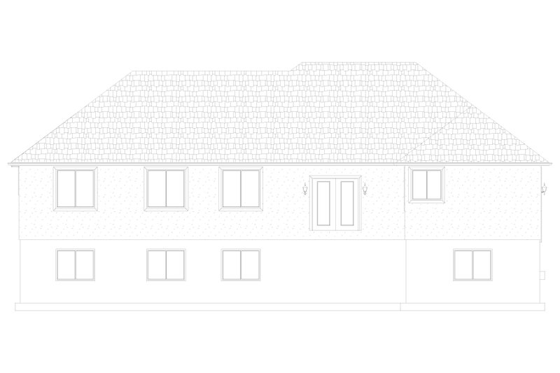 House Plan Design - Exterior - Rear Elevation 1 for Ranch House Plan #1060-258 - 3 bed, 2 bath