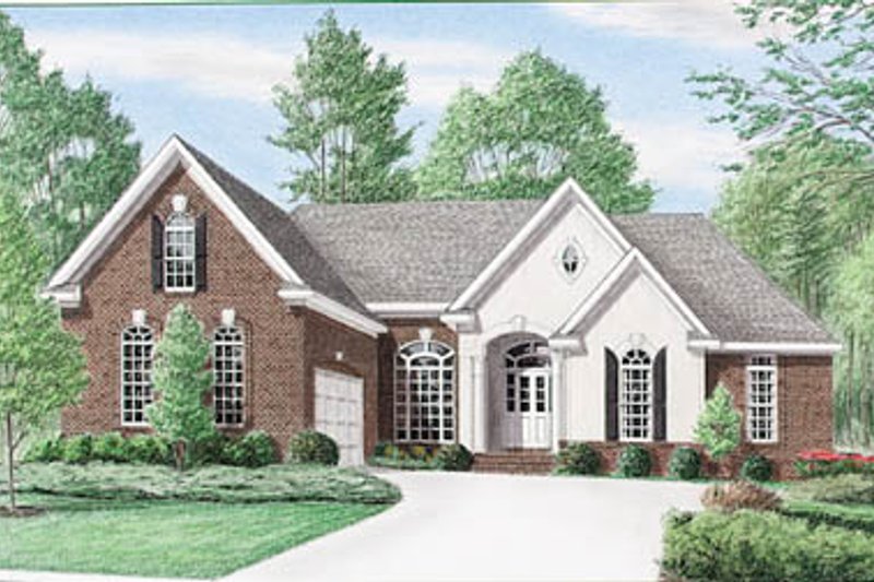 Architectural House Design - Traditional Exterior - Front Elevation Plan #34-137