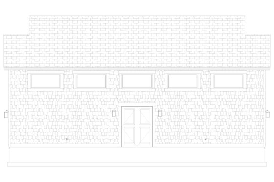 Exterior - Rear Elevation for Craftsman House Plan #1060-470, 0 bath