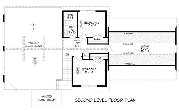 House Blueprint - Country Floor Plan - Upper Floor Plan #932-619