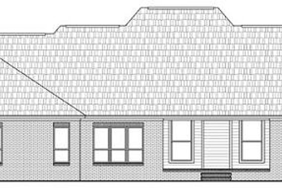 Exterior - Rear Elevation for Traditional House Plan #21-286 - 4 bed, 3.5 bath