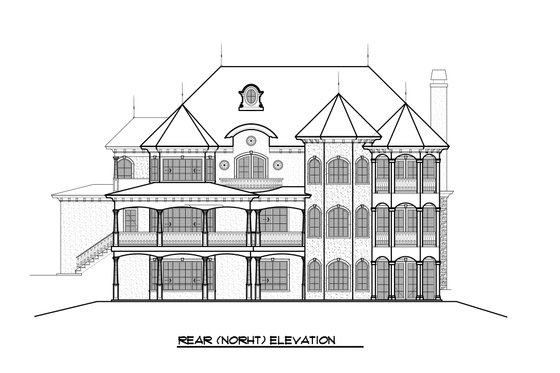 Exterior - Other Elevation 3 for Victorian House Plan #1066-55 - 5 bed, 4 bath