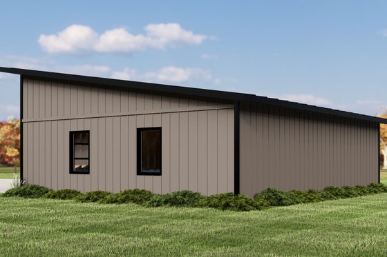 Exterior - Rear Elevation for Modern House Plan #1064-316, 0 bath
