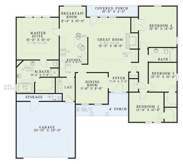 Home Plan - Traditional Floor Plan - Main Floor Plan #17-158