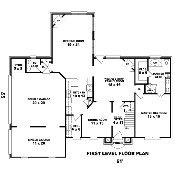 European Floor Plan - Main Floor Plan #81-13700