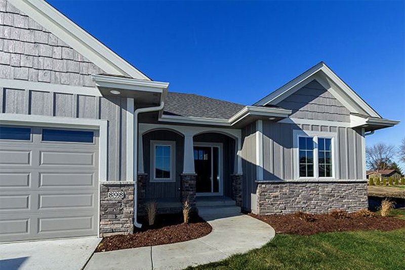 House Design - Exterior - Front Elevation 3 for Ranch House Plan #70-1458 - 2 bed, 2 bath