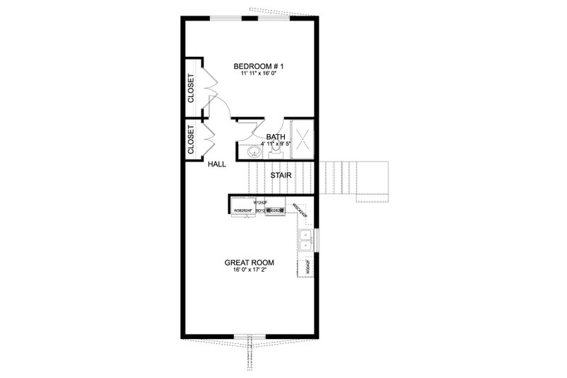 Architectural House Design - Floor Plan - Upper Floor for Barndominium House Plan #1060-97 - 1 bed, 1 bath