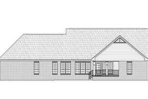 Exterior - Rear Elevation for Traditional House Plan #21-220 - 3 bed, 3.5 bath