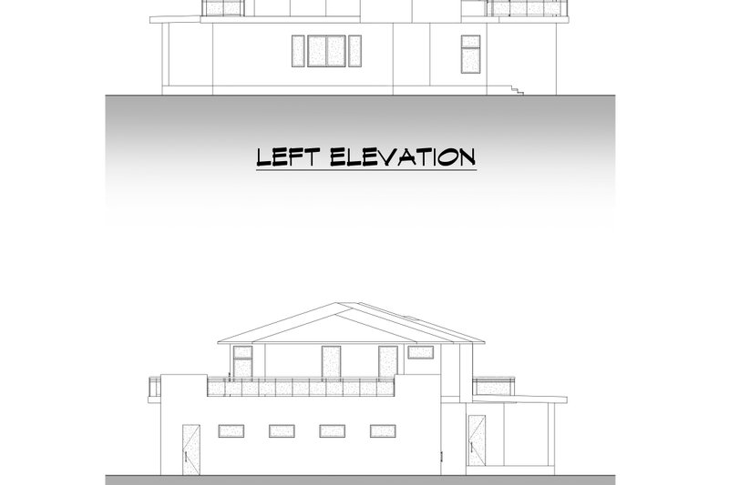 House Blueprint - Exterior - Other Elevation 3 for Contemporary House Plan #1066-196 - 4 bed, 5.5 bath