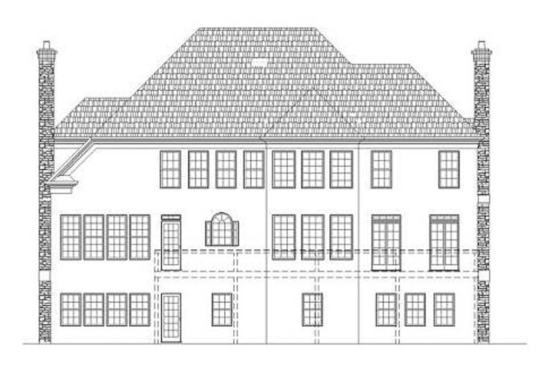 House Plan Design - Exterior - Rear Elevation for European House Plan #119-331 - 4 bed, 4 bath