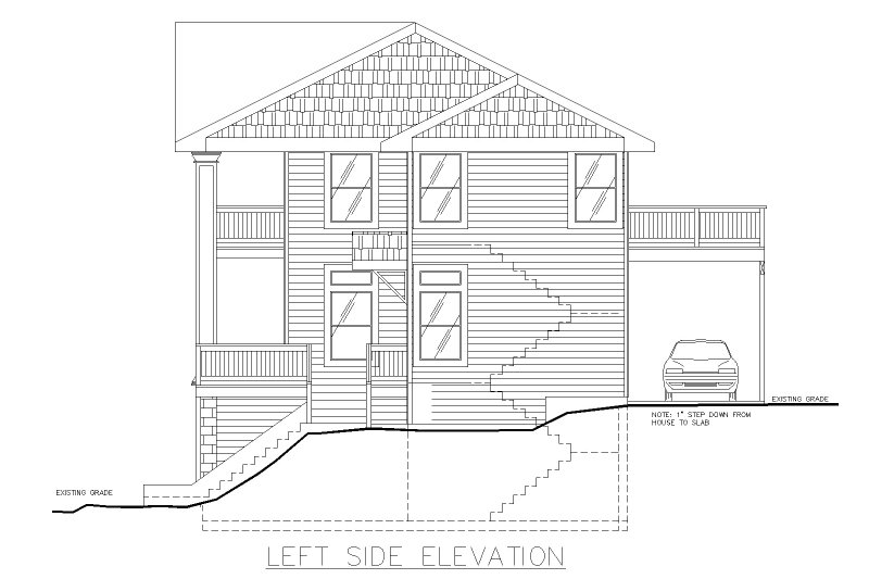 Home Plan - Exterior - Other Elevation for Southern House Plan #117-215 - 3 bed, 4 bath