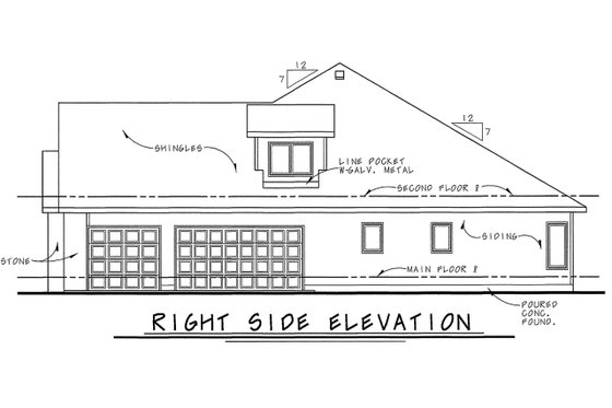 Exterior - Other Elevation for European House Plan #20-1868 - 3 bed, 4 bath