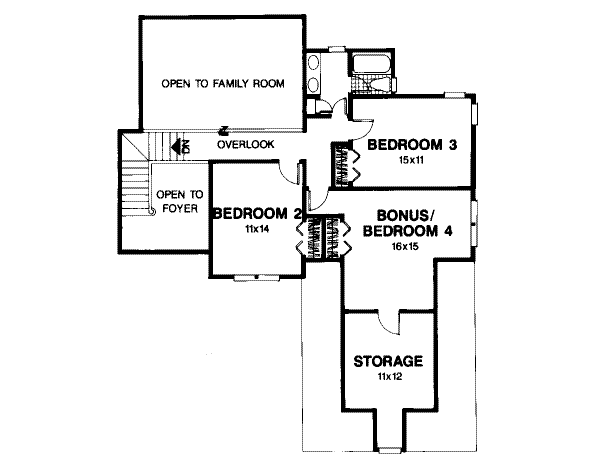 House Plan Design - European Floor Plan - Upper Floor Plan #56-174