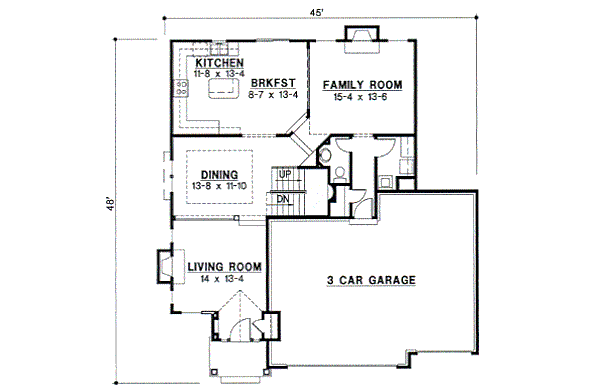 Floor Plan - Main Floor Plan #67-739