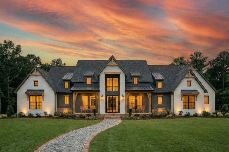 House Blueprint - Exterior - Front Elevation 3 for Farmhouse House Plan #1074-133 - 4 bed, 3.5 bath