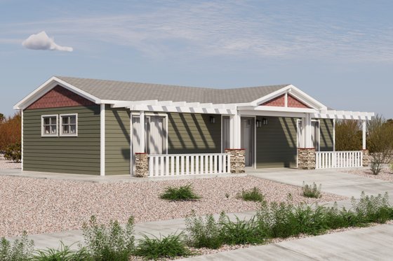 Exterior - Other Elevation for Craftsman House Plan #1106-29 - 2 bed, 1 bath