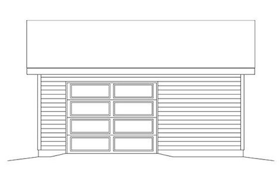 Exterior - Rear Elevation for Traditional House Plan #22-559, 0 bath