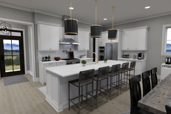 Interior - Kitchen for Farmhouse House Plan #51-1264 - 3 bed, 3.5 bath