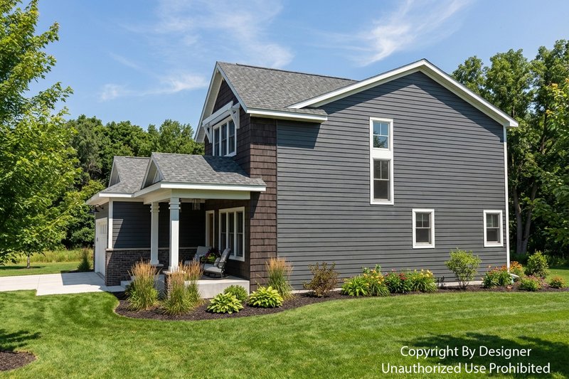 Architectural House Design - Exterior - Front Elevation 3 for Craftsman House Plan #51-1525 - 3 bed, 2.5 bath