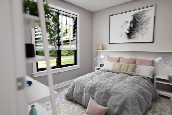 Interior - Bedroom 1 for Farmhouse House Plan #48-1205 - 3 bed, 2 bath