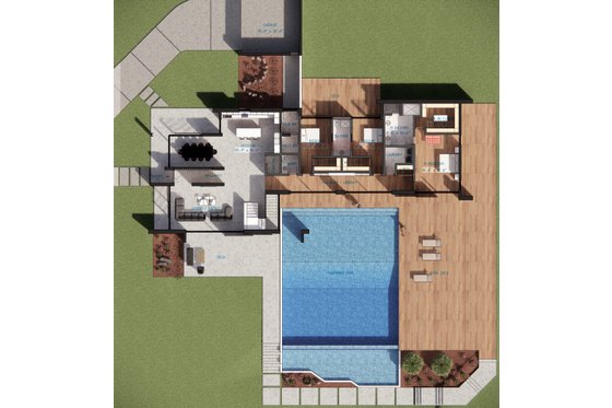 Floor Plan - Main Floor 1 for Modern House Plan #473-1 - 3 bed, 2.5 bath