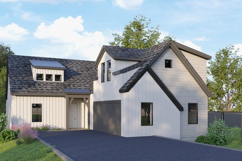 Dream House Plan - Farmhouse Exterior - Front Elevation Plan #54-440